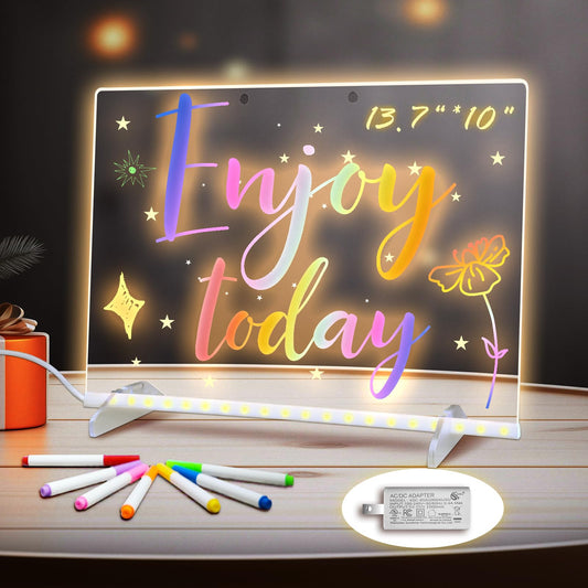 🎨Signsxcel LED Illuminated Acrylic Drawing Board – For Kids, Parents &amp; Teachers