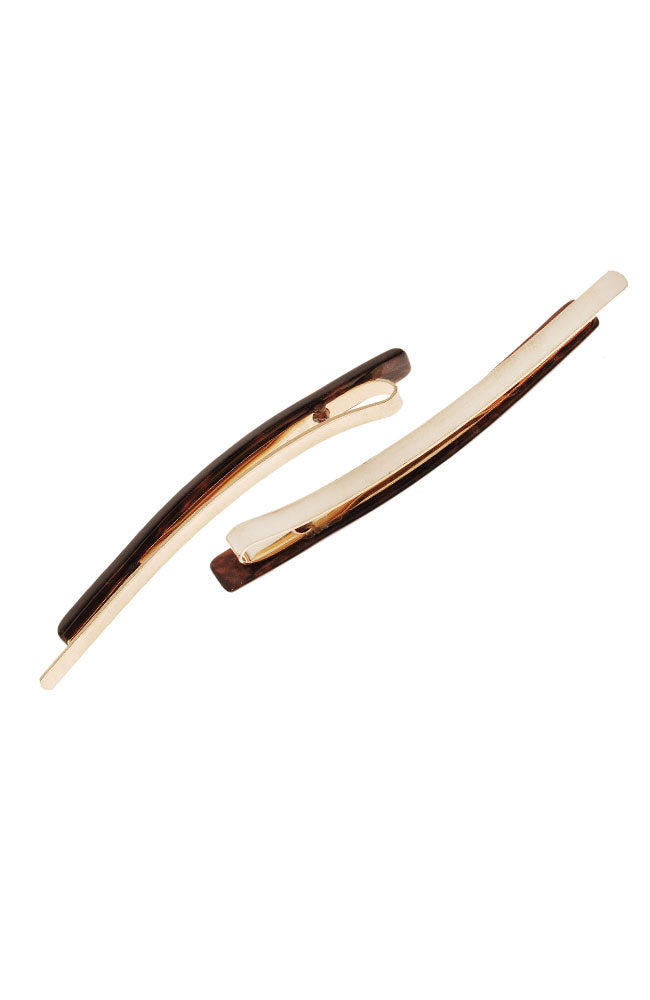 Bobby Pin Pair on Gold Wire - Classic